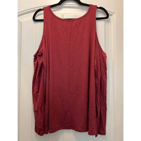Abercrombie & Fitch Women’s Sleeveless Scoop Neck Hi-Low Hem Tank Top Size S Red - Picture 3 of 3